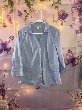 Dana Buchman Light Periwinkle Button-Down Shirt